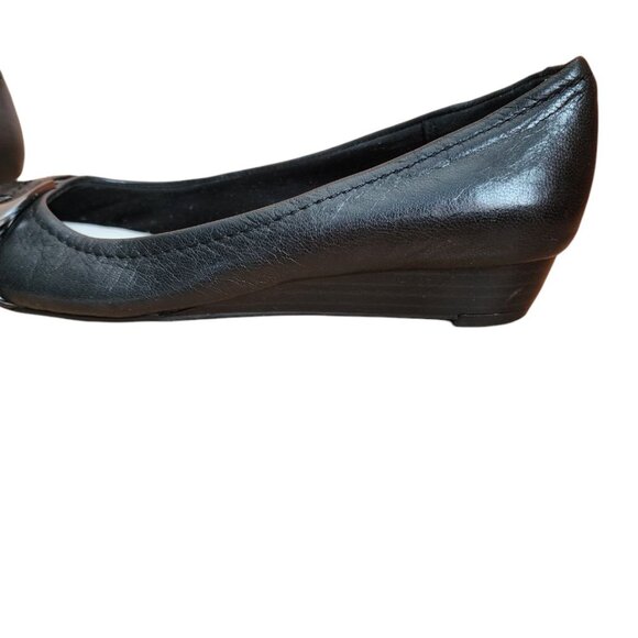 Anne Klein Shoes Woman's Black Leather Upper Balance Size 7.5 Ballet Flat - Picture 12 of 13